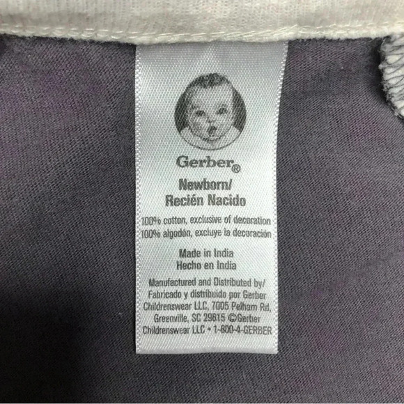 Gerber Footed Onesie Pajamas Blue & White Bear Go Explore Zippered  Size Newborn - Picture 9 of 16